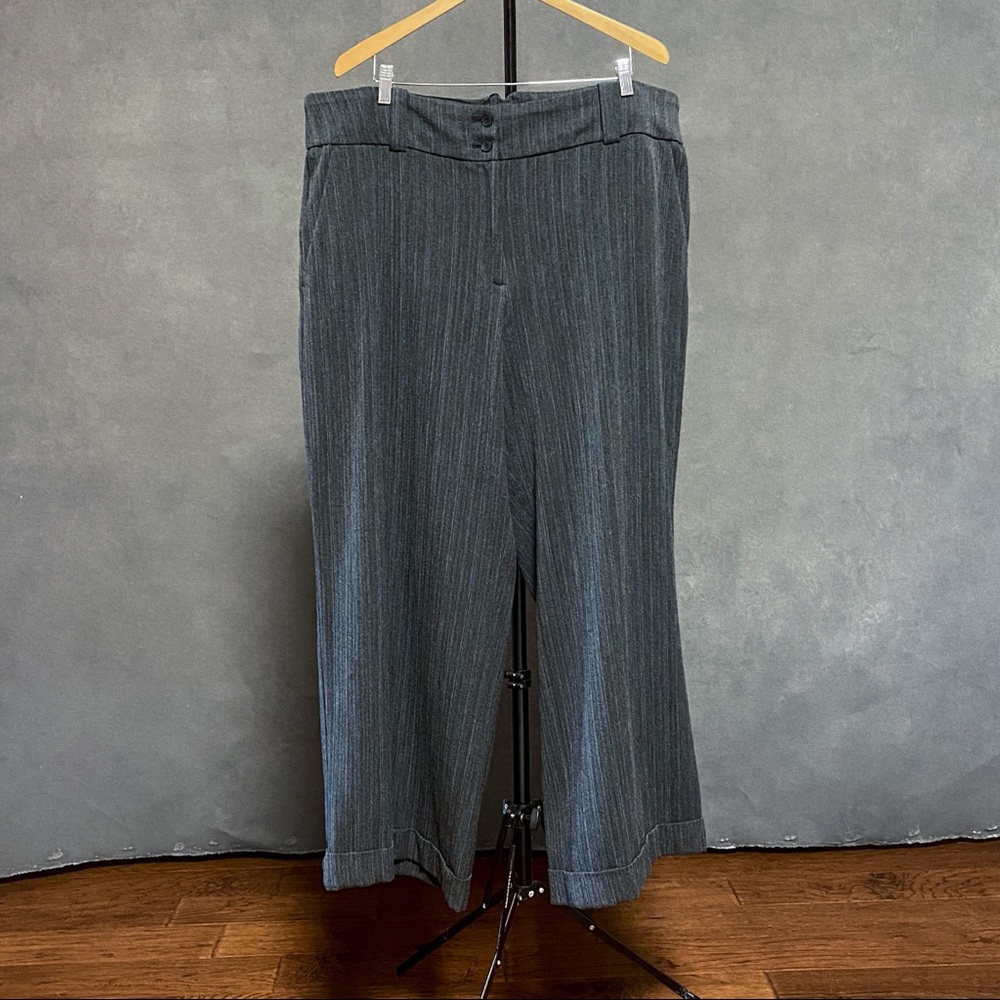 Lane Bryant Lena Grey Pinstripe Career Trouser 24